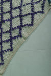 Handwoven Moroccan Berber Rug - Ivory with Bold Purple Accents