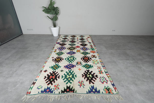 Handmade Berber Runner Rug 4.9x10.4 ft - Moroccan Wool Azilal Rug