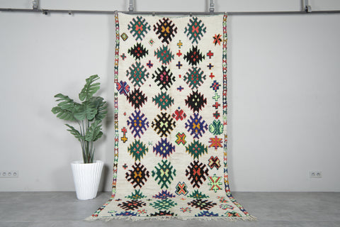 Handmade Berber Runner Rug 4.9x10.4 ft - Moroccan Wool Azilal Rug