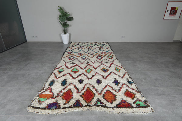 Colorful handmade wool rug 5.5 X 12.7 FT