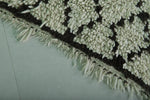 Handwoven Moroccan Rug - Classic White with Diamond Patterns 2.9 x 6.2 ft