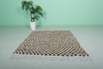 Handmade Moroccan Checkered Rug – 4.4 x 6.3 ft