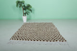 Handmade Moroccan Checkered Rug – 4.4 x 6.3 ft