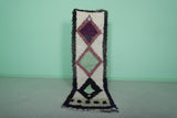 2.1 x 6.8 ft Moroccan Berber Rug | Vibrant Diamond Pattern