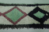 2.1 x 6.8 ft Moroccan Berber Rug | Vibrant Diamond Pattern