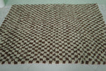 Handmade Moroccan Checkered Rug – 4.4 x 6.3 ft