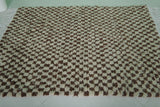 Handmade Moroccan Checkered Rug – 4.4 x 6.3 ft