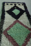 2.1 x 6.8 ft Moroccan Berber Rug | Vibrant Diamond Pattern