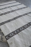 Flatwoven berber handmade Moroccan rug ,  3.6 FT X 7.4 FT