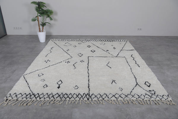 Hand-knotted Moroccan wool rug - Unique geometric patterns