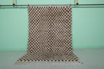 Handcrafted Moroccan Checkered Rug – 4.5 x 7.1 ft