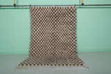 Handcrafted Moroccan Checkered Rug – 4.5 x 7.1 ft