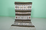 Moroccan Berber Kilim Rug – 3.2 x 6.3 FT | Traditional Handwoven Design