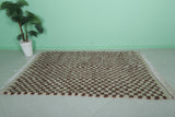 Handcrafted Moroccan Checkered Rug – 4.5 x 7.1 ft