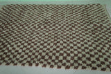 Handcrafted Moroccan Checkered Rug – 4.5 x 7.1 ft