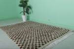 Handcrafted Moroccan Checkered Rug – 4.5 x 7.1 ft