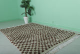 Handcrafted Moroccan Checkered Rug – 4.5 x 7.1 ft