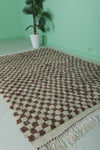 Handcrafted Moroccan Checkered Rug – 4.5 x 7.1 ft