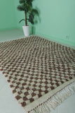 Handcrafted Moroccan Checkered Rug – 4.5 x 7.1 ft