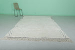 6.3 x 10.2 FT Moroccan Rug - Handmade Berber Style with Diamond & Stripe Patterns