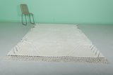 6.3 x 10.2 FT Moroccan Rug - Handmade Berber Style with Diamond & Stripe Patterns