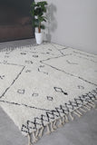 Hand-Knotted Moroccan Wool Rug - Unique Geometric Patterns