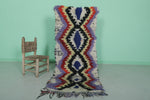 Colorful Moroccan Berber Rug - Bold Tribal Design (2.4 X 6 Feet)