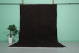 Moroccan Rug 8 X 11.9 Feet - Elegant Black Wool Rug