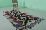 Colorful Moroccan Berber Rug - Bold Tribal Design (2.4 X 6 Feet)