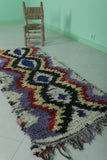 Colorful Moroccan Berber Rug - Bold Tribal Design (2.4 X 6 Feet)