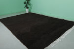 Moroccan Rug 8 X 11.9 Feet - Elegant Black Wool Rug