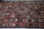 Vintage Moroccan Rug 6.6 x 10.6 Ft Handwoven Geometric Design | Boho Home Decor