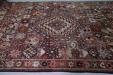 Vintage Moroccan Rug 6.6 x 10.6 Ft Handwoven Geometric Design | Boho Home Decor