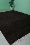 Moroccan Rug 8 X 11.9 Feet - Elegant Black Wool Rug