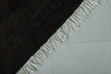 Moroccan Rug 8 X 11.9 Feet - Elegant Black Wool Rug