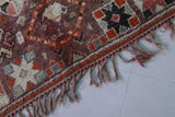 Vintage Moroccan Rug 6.6 x 10.6 Ft Handwoven Geometric Design | Boho Home Decor