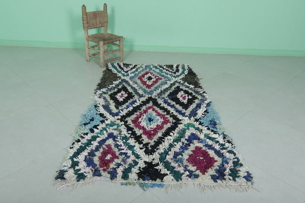Handmade Moroccan berber rug 3.3 X 5.8 Feet - Bold diamond pattern