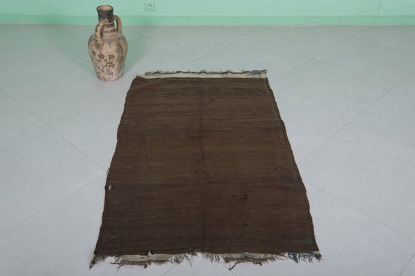 Flatwoven handmade Moroccan berber rug - 2.8 FT X 4.9 FT | Authentic artisan craft