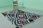 Handmade Moroccan Berber Rug 3.3 X 5.8 Feet - Bold Diamond Pattern