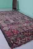 Vintage Moroccan Rug 5.9 x 10.5 Ft Handwoven Tribal Pattern | Bohemian Decor