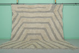 9 X 9 FT Square Moroccan Rug - Geometric Shag Design