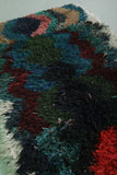 2.7 x 6 ft Moroccan Berber Rug | Colorful Abstract Shaggy Design