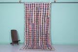 Elegant Moroccan Rug 4.7 x 12.1 FT - Handwoven Colorful Stripes