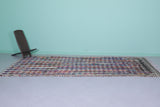 Elegant Moroccan Rug 4.7 x 12.1 FT - Handwoven Colorful Stripes