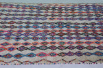 Elegant Moroccan Rug 4.7 x 12.1 FT - Handwoven Colorful Stripes