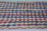 Elegant Moroccan Rug 4.7 x 12.1 FT - Handwoven Colorful Stripes