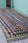 Elegant Moroccan Rug 4.7 x 12.1 FT - Handwoven Colorful Stripes