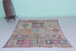 Vintage Moroccan Rug - 5 x 6.3 FT | Traditional Handwoven Berber Design