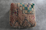 Handmade Moroccan Pouf - Vintage Shag Rug Ottoman