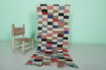 Vibrant Moroccan Berber Rug - Multi-Color Checkered Design (2.4 X 5.8 Feet)